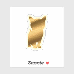 Trendy Gold Cat Aufkleber