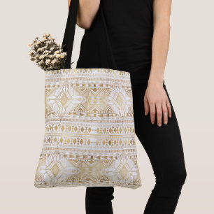 Trendy Gold Geometric Tribal Aztec Muster