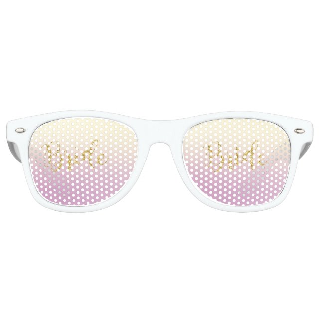 Trendy Gold Glitzer Bride Partybrille (Vorderseite)