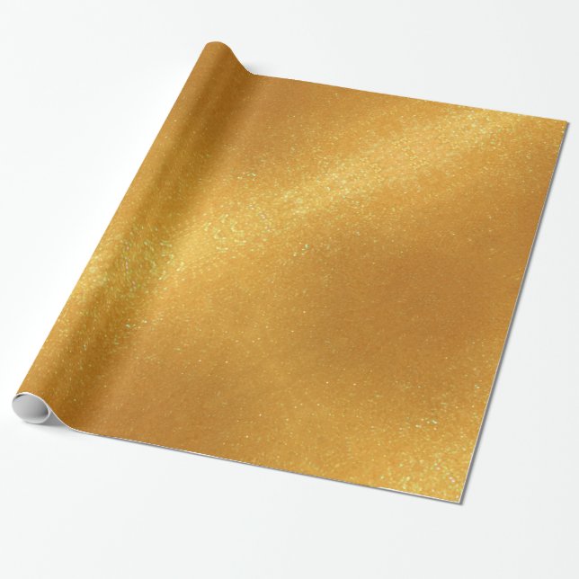 Trendy Gold Glitzer Geschenkpapier (Ungerollt)