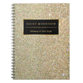 Trendy Gold Glitzer Glitzern Makeup Beauty Salon Notizblock