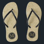 Trendy Gold Glitzer Monogram Gastgeschenk Hochzeit Flip Flops<br><div class="desc">Feiern Sie stilvoll mit diesen trendigen Hochzeitsflips. Dieses Design ist leicht mit Ihrer eigenen Formulierung zu personalisieren und Ihre Gäste werden begeistert sein,  wenn sie diese fabelhaften Gastgeschenke erhalten.</div>