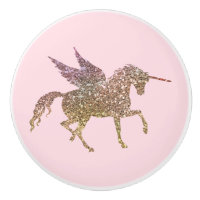 Trendy Gold Glitzer Sparkle Unicorn