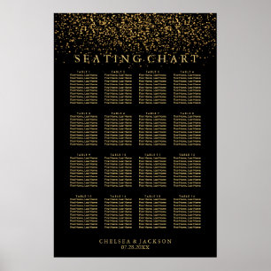 Trendy Gold Light on Black - Seetabelle Poster