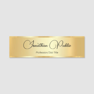 Trendy Gold Look Custom Typografy Template Namensschild