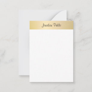 Trendy Gold Look Elegante Template Kalligraphie Mitteilungskarte