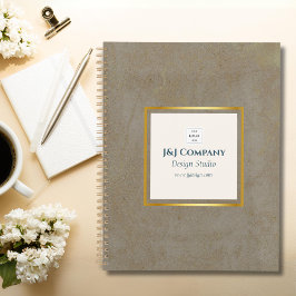 Trendy Gold Texture Logo Business Planer