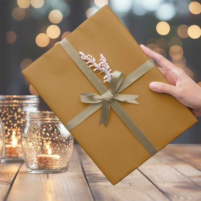 Trendy Golden Brown Wrapping Paper Geschenkpapier (Von Creator hochgeladen)