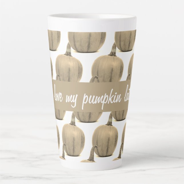 Trendy Golden Pumpkin I Liebe My Milchtasse (Vorderseite)