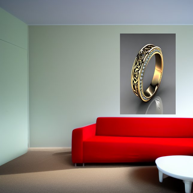 Trendy Golden Ring | AI Art Poster (Von Creator hochgeladen)
