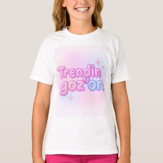 Trendy Goz On Y2K Ästhetik Pastellverlauf T-Shirt
