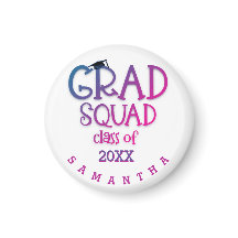 Trendy Grad Squad Name Jahr Lila Pink Graduate