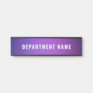 Trendy Gradient Simple Department Name Door Sign Türschild