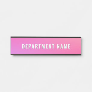 Trendy Gradient Simple Department Name Door Sign Türschild