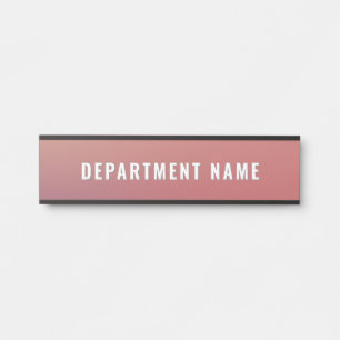 Trendy Gradient Simple Department Name Door Sign Türschild