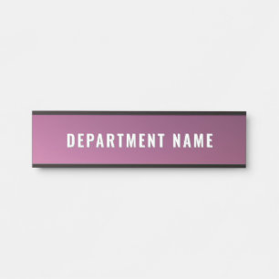 Trendy Gradient Simple Department Name Door Sign Türschild