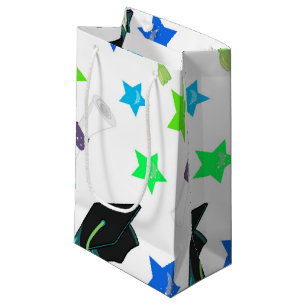 Trendy Graduation Cap and Stars Kleine Geschenktüte