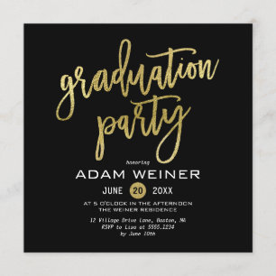 Trendy Graduation Party Einladung Imitate Gold