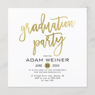 Trendy Graduation Party Einladung Imitate Gold