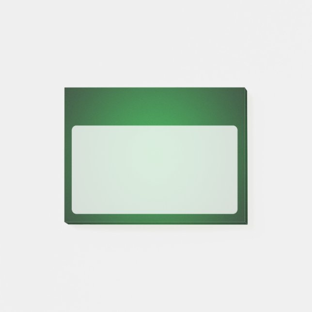 Trendy Grainy Green-Black Vignette Post-it Klebezettel (Vorderseite)