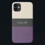 Trendy Grape Color Block Muster mit beliebigem Nam Case-Mate iPhone Hülle<br><div class="desc">Dieses einfache und stilvolle Design-Look-Handy bietet eine minimalistische Anziehungskraft. Das elegante Design zeichnet sich durch ein elegantes Farbgebälk aus Traube, mittelgrau und sandfarbenem Beige aus. Eine Textvorlage wird zur Personalisierung dieses Falles mit Ihrem Namen, Monogramminitialen oder anderen gewünschten Text hinzugefügt. Erhältlich in anderen Farbkombinationen und für eine Vielzahl von Telefonmodellen....</div>
