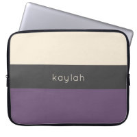 Trendy Grape Color Block Muster mit Name