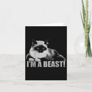 Trendy Graphic Cat Briefmarke Ich bin ein Biest Karte