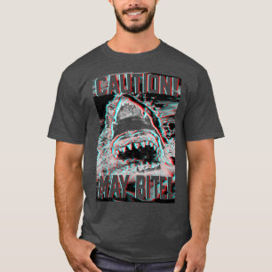 Trendy Graphic Shark Attack Vorsicht kann beißen T-Shirt