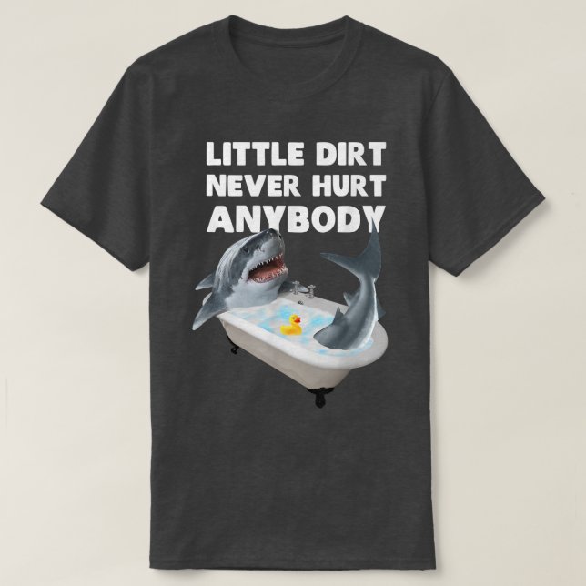 Trendy Graphic Shark Bath Little trort nie verletz T-Shirt (Design vorne)
