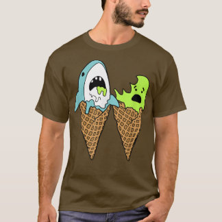 Trendy Graphic Shark Bite Ice Cream Cones T-Shirt