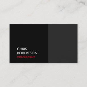 Trendy Gray Black Attractive Business Card Visitenkarte