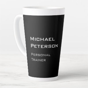 Trendy Gray Black Fitness - Name Milchtasse