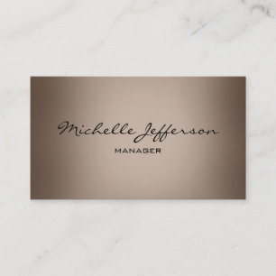 Trendy Gray Brown Shades Handwriting-Skript Visitenkarte