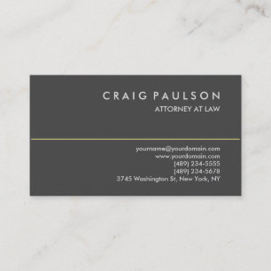 Trendy Gray Consultant Business Card Visitenkarte