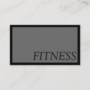 Trendy Gray Fitness Sport Business Card Visitenkarte