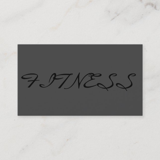 Trendy Gray Fitness Sport Business Card Visitenkarte (Vorderseite)