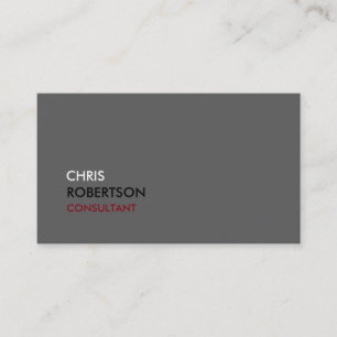 Trendy Gray Stylish Attraktive Business Card Visitenkarte