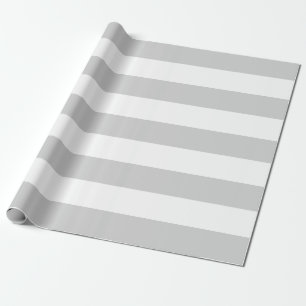 Trendy Gray und White Stripes Geschenkpapier