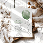 Trendy Green Balloon 40th Birthday Einladung<br><div class="desc">Embrace the 40th chapter of your life with our stylish and unique birthday invitations. With chic typography and a 'forty' balloon string over a white background,  our invites are sure to set the tone for a birthday party that will be remembered for years to come.</div>