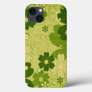 Trendy Green Blume Vintag iPhone 13 Hülle