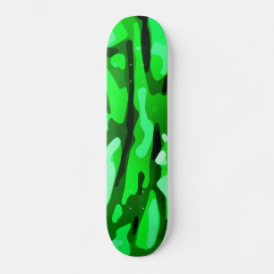 Trendy Green Camouflage Pattern Skateboard