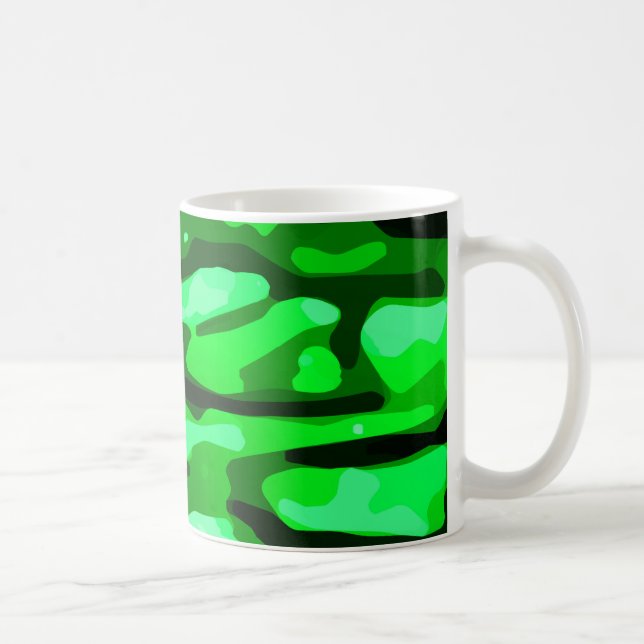 Trendy Green Camouflage Pattern Tasse (Rechts)