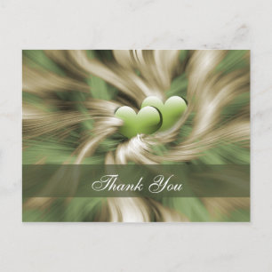trendy green Danke-Cards Postkarte