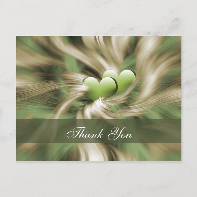 trendy green Danke-Cards Postkarte (Vorderseite)