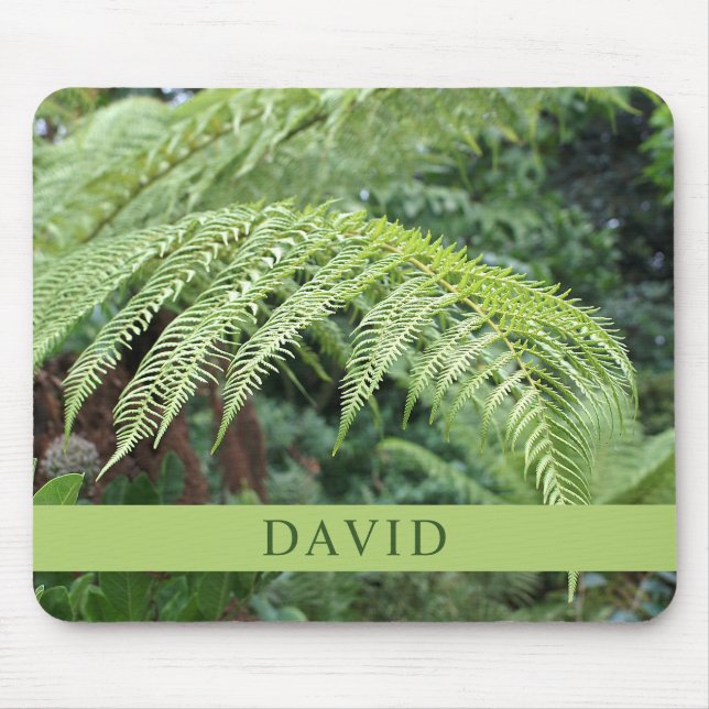 Trendy Green Fern Mouse Mat Mousepad (Vorne)