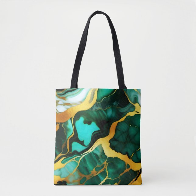 Trendy Green Gelb Gold Imitate Marmor (Vorderseite)