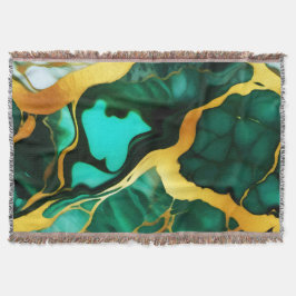 Trendy Green Gelb Gold Imitate Marmor Decke