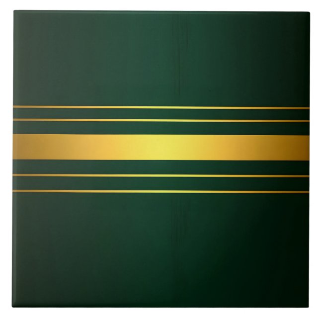 Trendy Green Gold Luxury Linen Texture Collection Fliese (Vorderseite)