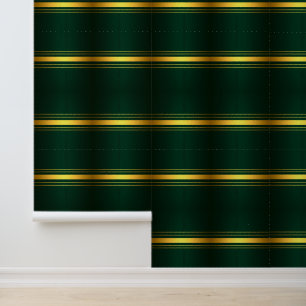Trendy Green Gold Luxury Linen Texture Collection Tapete