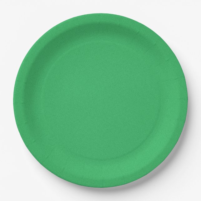 Trendy Green Grainy Background Pappteller (Vorderseite)